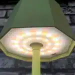 Green touch control rechargeable table lamp for indoor and outdoor use