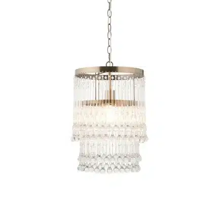 Clear Glass Droplets Chandelier Pendant Light