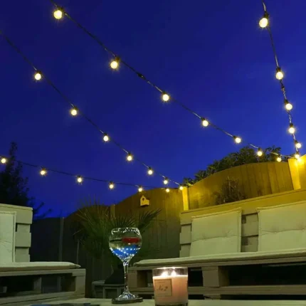 15 LED Connectable Festoon Lights with Replaceable Bulbs