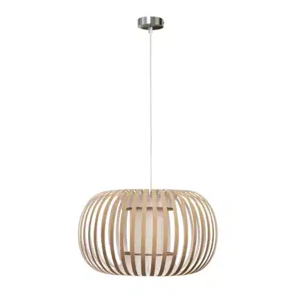 Stone Colour Fabric Shade Pendant Light 38CM