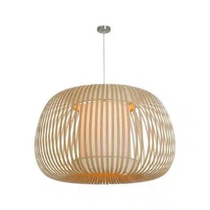 Stone Colour Fabric Shade Pendant Light 60CM