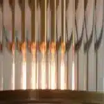 Flush ceiling pendant light antique brass ribbed glass view