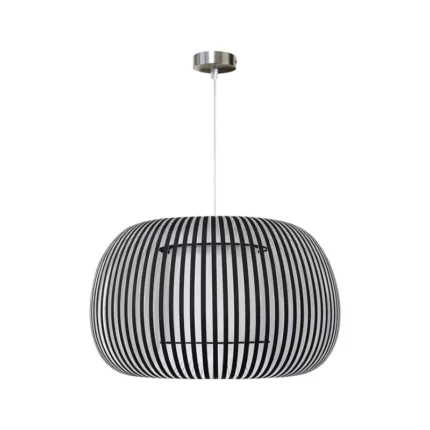 Pendant Light With Dark Grey Fabric Shade 60CM