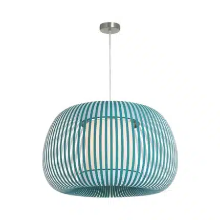 Pendant Light With Green Fabric Shade 60CM